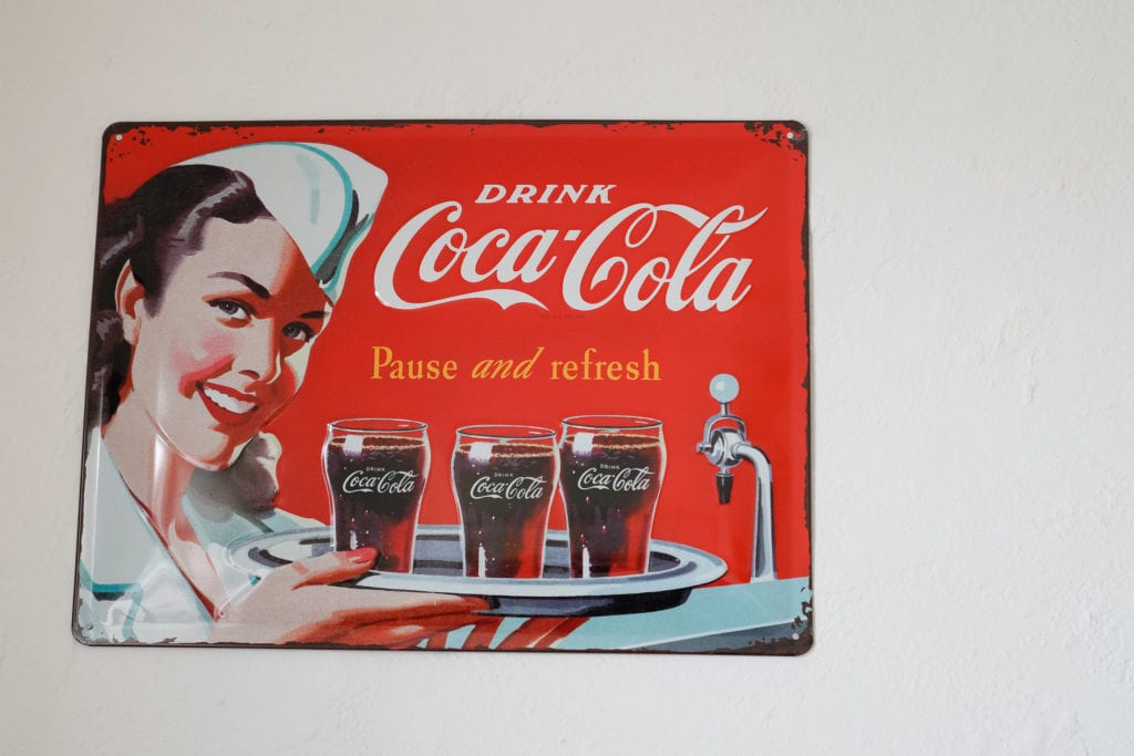 dekoracja ścienna Coca-cola