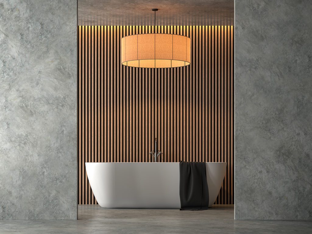 Drewniane panele w łazience 
